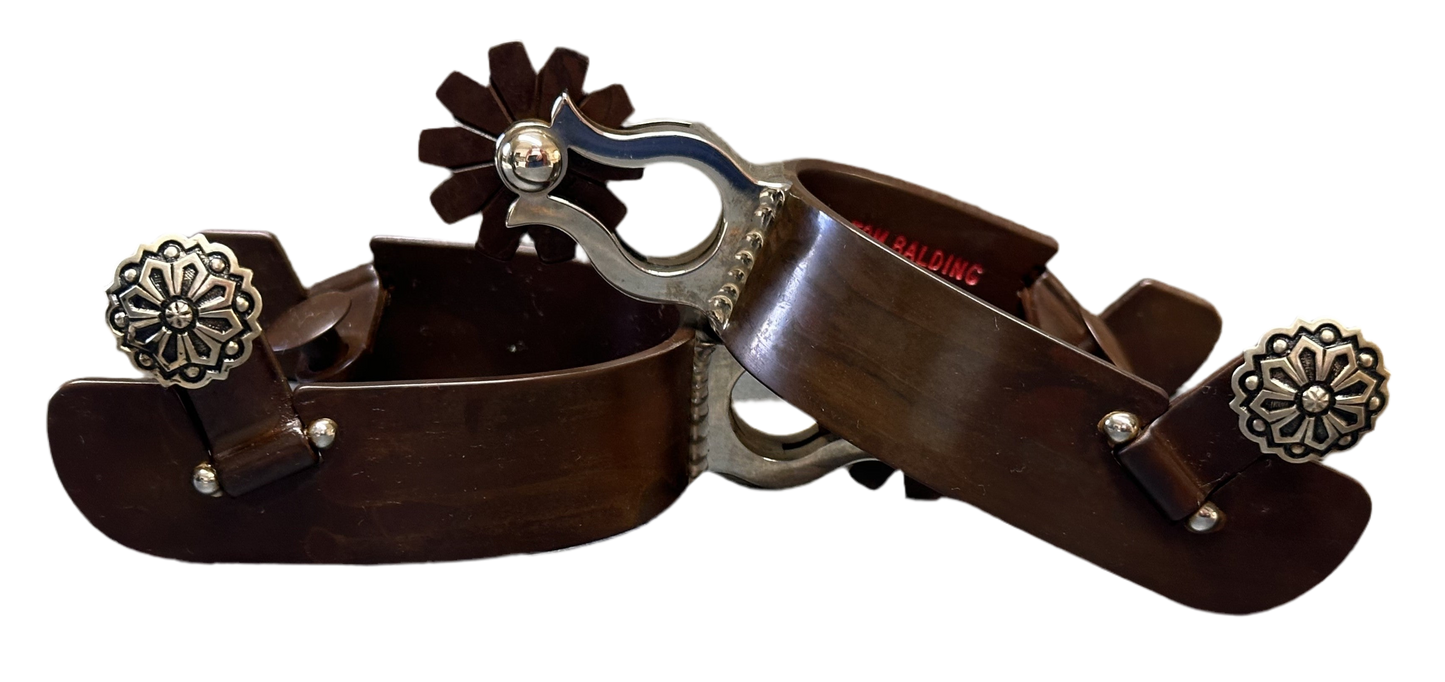 Equestrian Spur #47 Points avec finition marron par Tom Balding Horse Tack