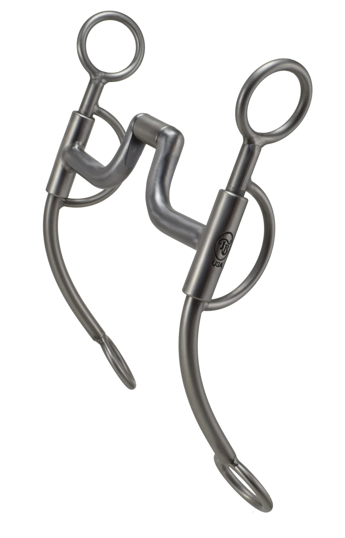 Baseline Long Shank Hinge Port- Flat Turned Rein Rings