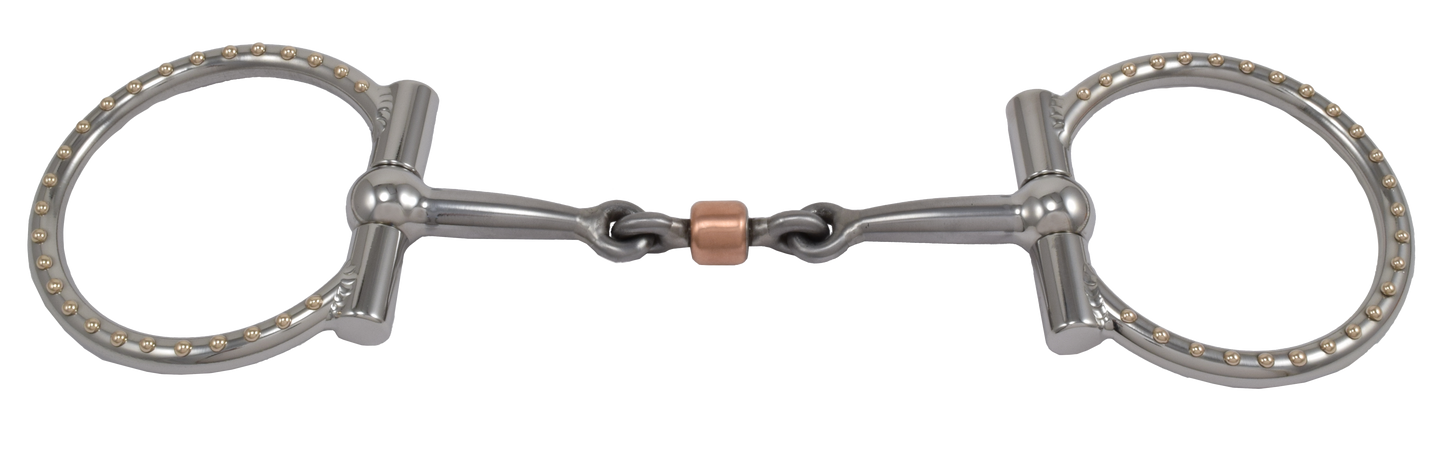 Anillo en D Ballhinge Slick 50: acero inoxidable con puntos de latón