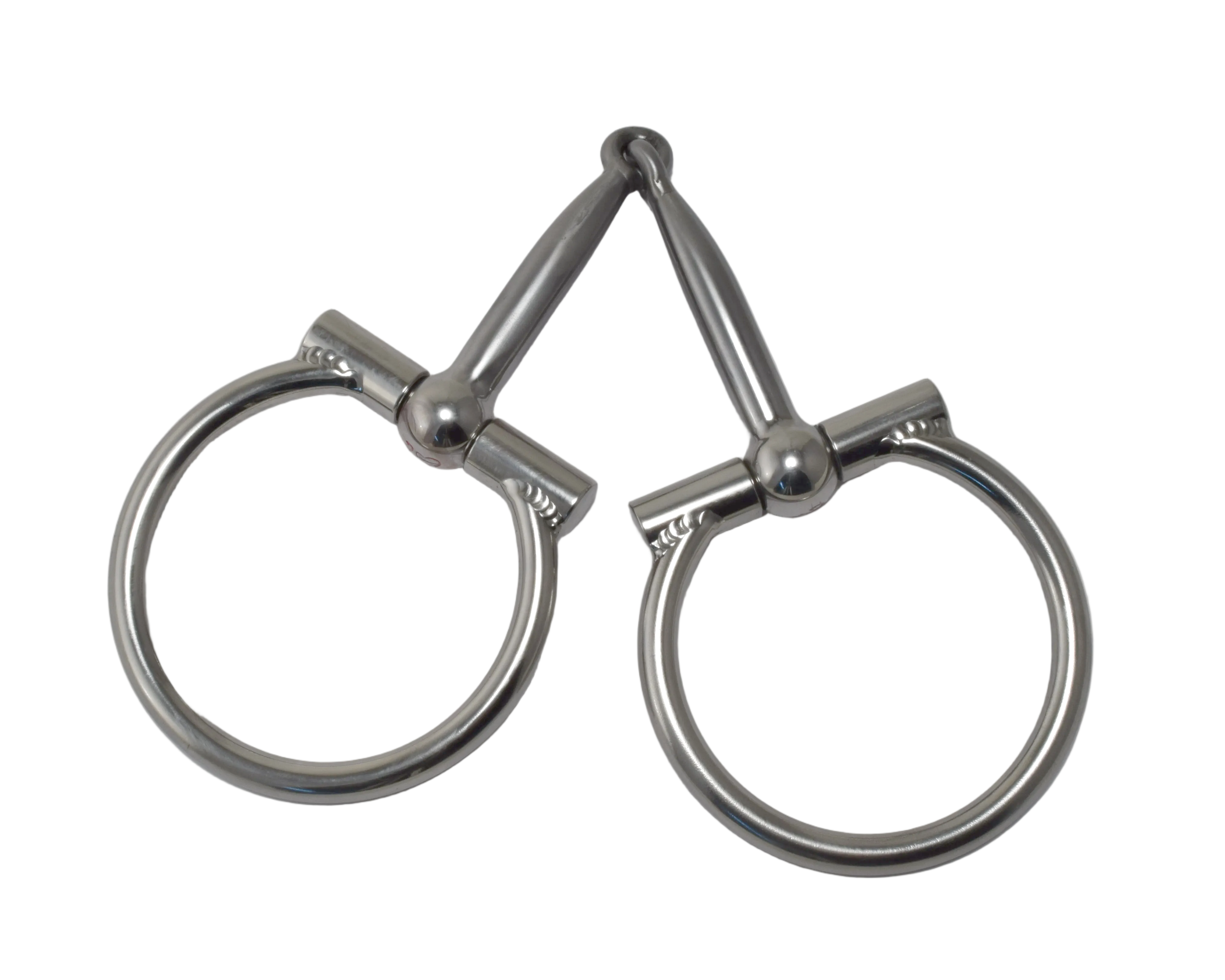 Embout Snaffle Allemand AlbaCon - Argent Simple Articulé Bradoon 15mm - 5 1/4 - Occasion