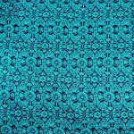 Silk Wild Rag Pattern - Matrix Teal Print Scarf