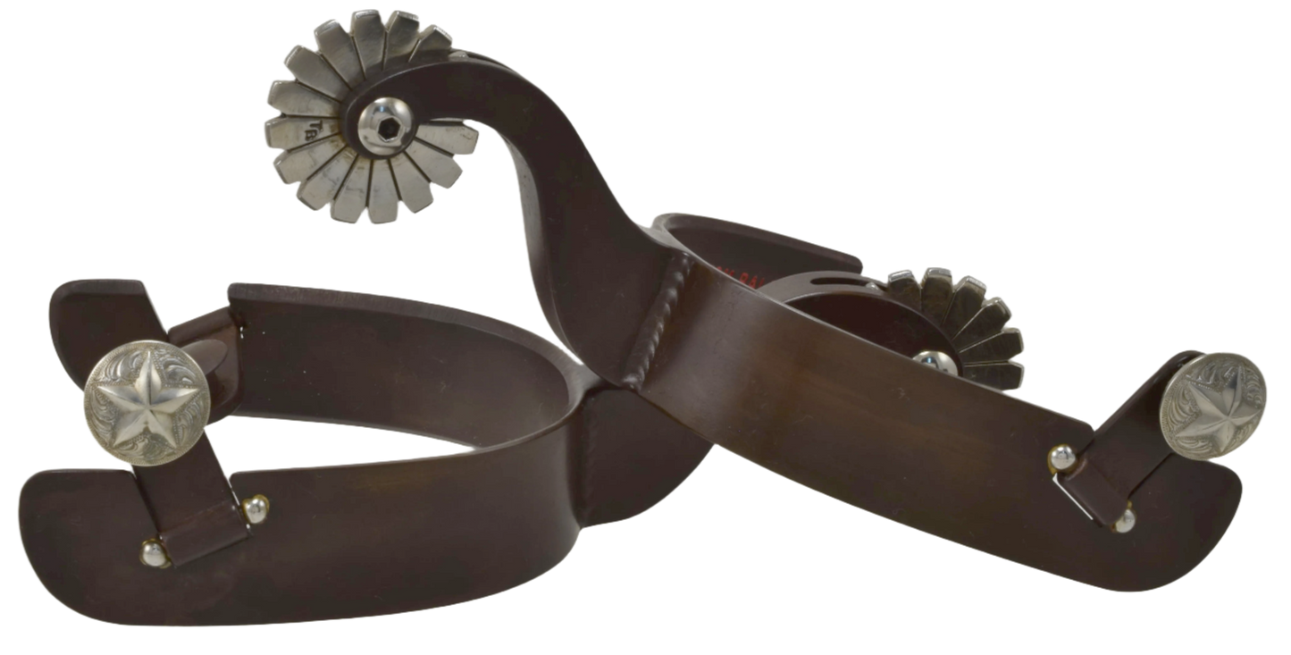 Spur Nr. 59 Texas Heelband in Brown Finish und Stainless Rowel