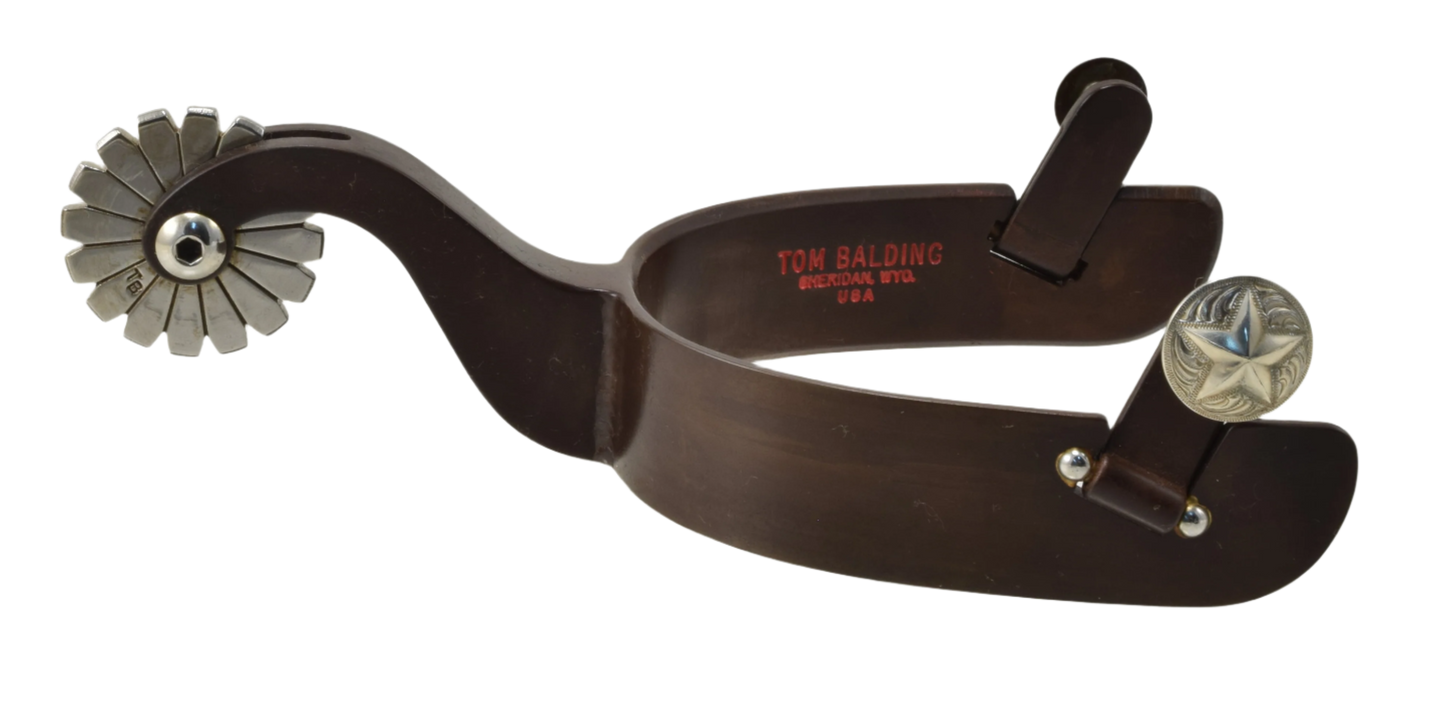 Spur Nr. 59 Texas Heelband in Brown Finish und Stainless Rowel