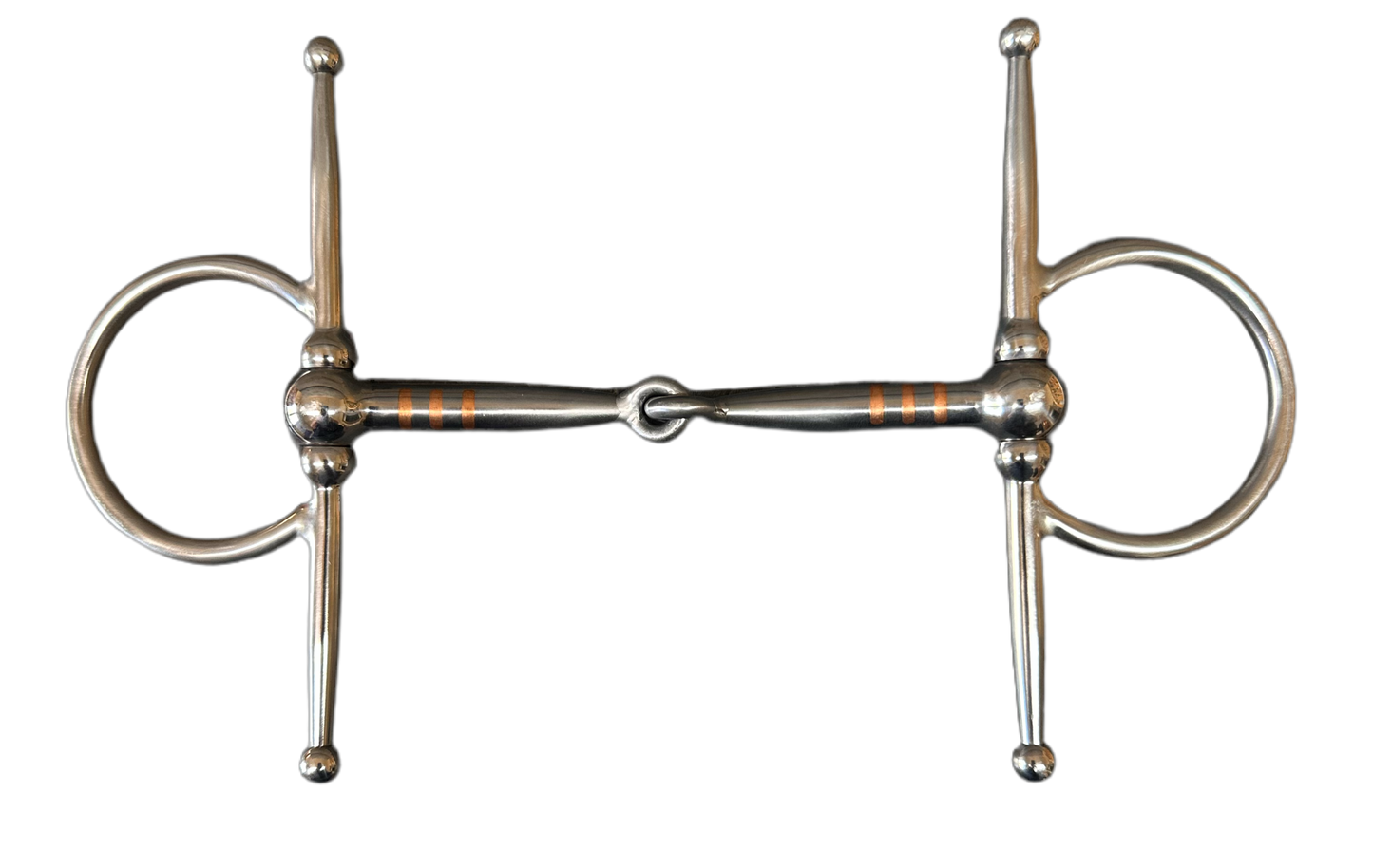 Full Cheek Snaffle Stainless Brass Dots