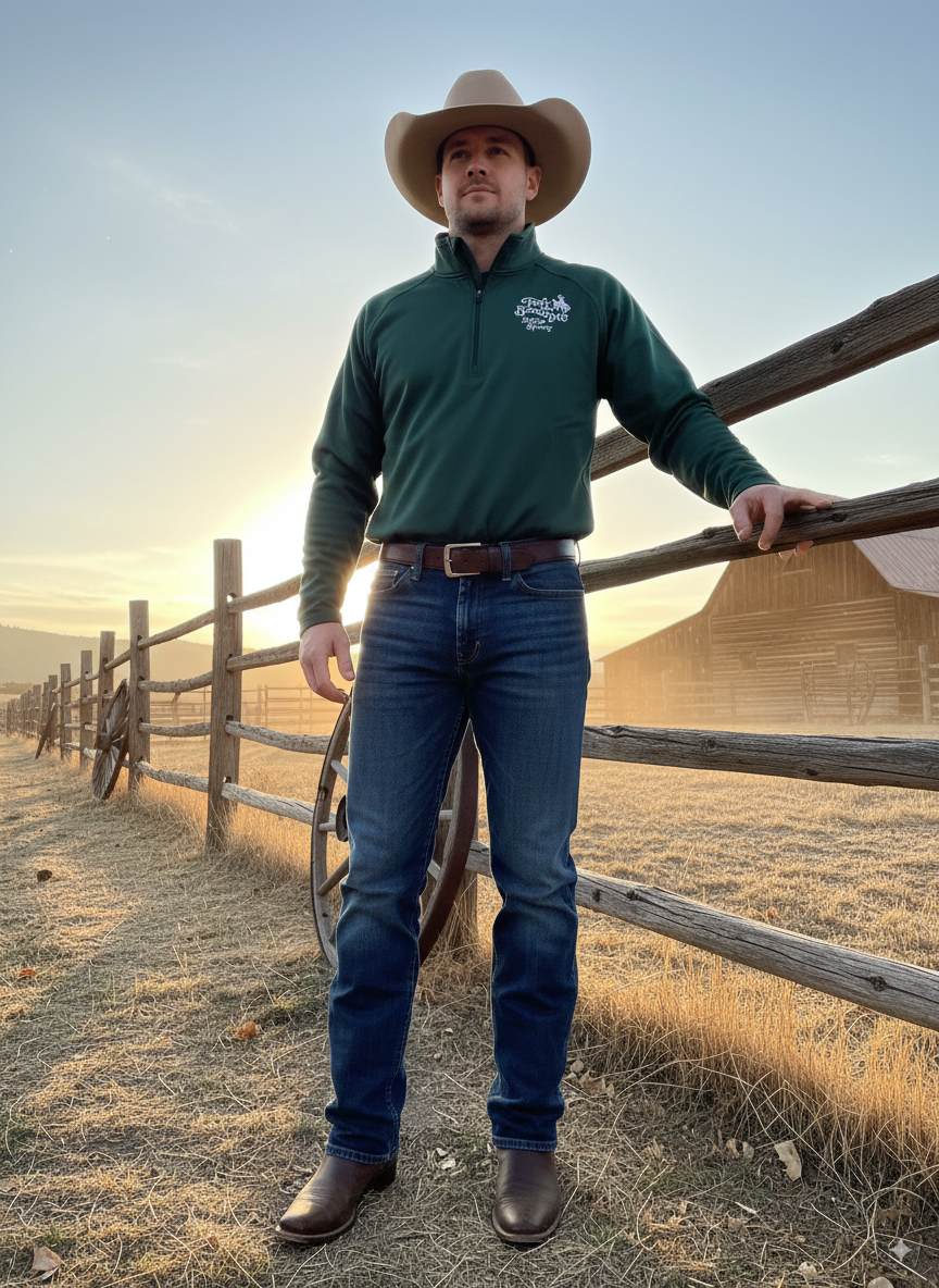 Maglione da uomo verde foresta - Logo classico