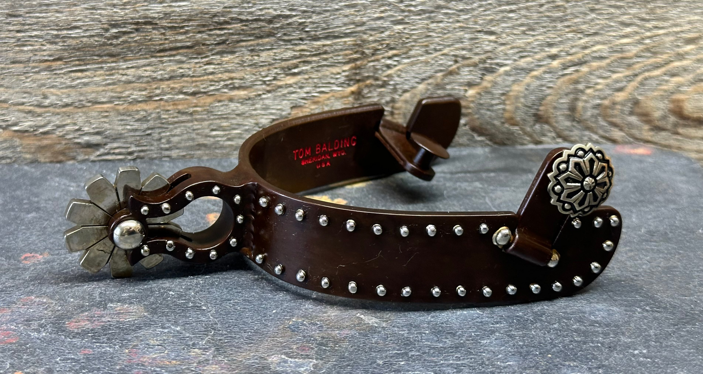 Equestrian Spur #47 Points avec finition marron par Tom Balding Horse Tack
