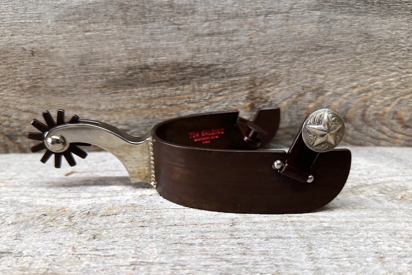 Tige en acier inoxydable Spur #74 avec finition marron-Talonnière pour homme