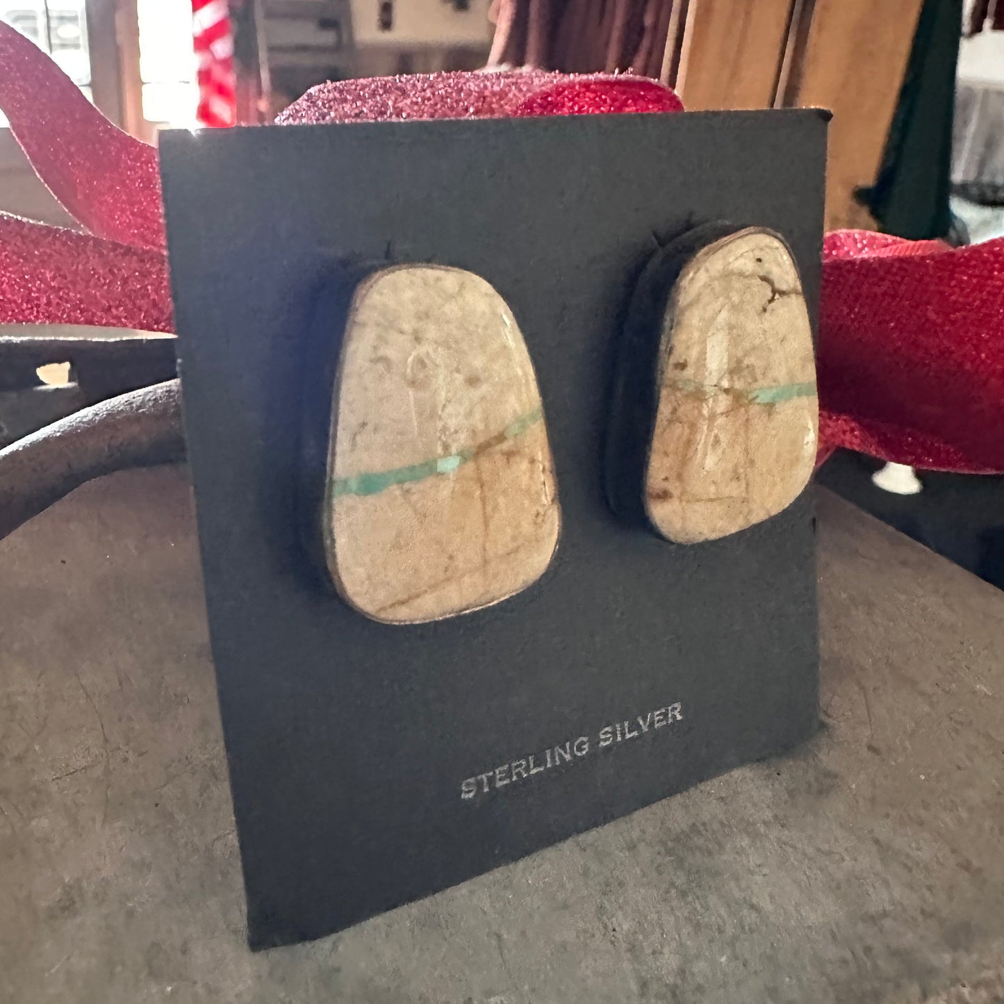 Türkisadern in Sterling Silber Ohrringen