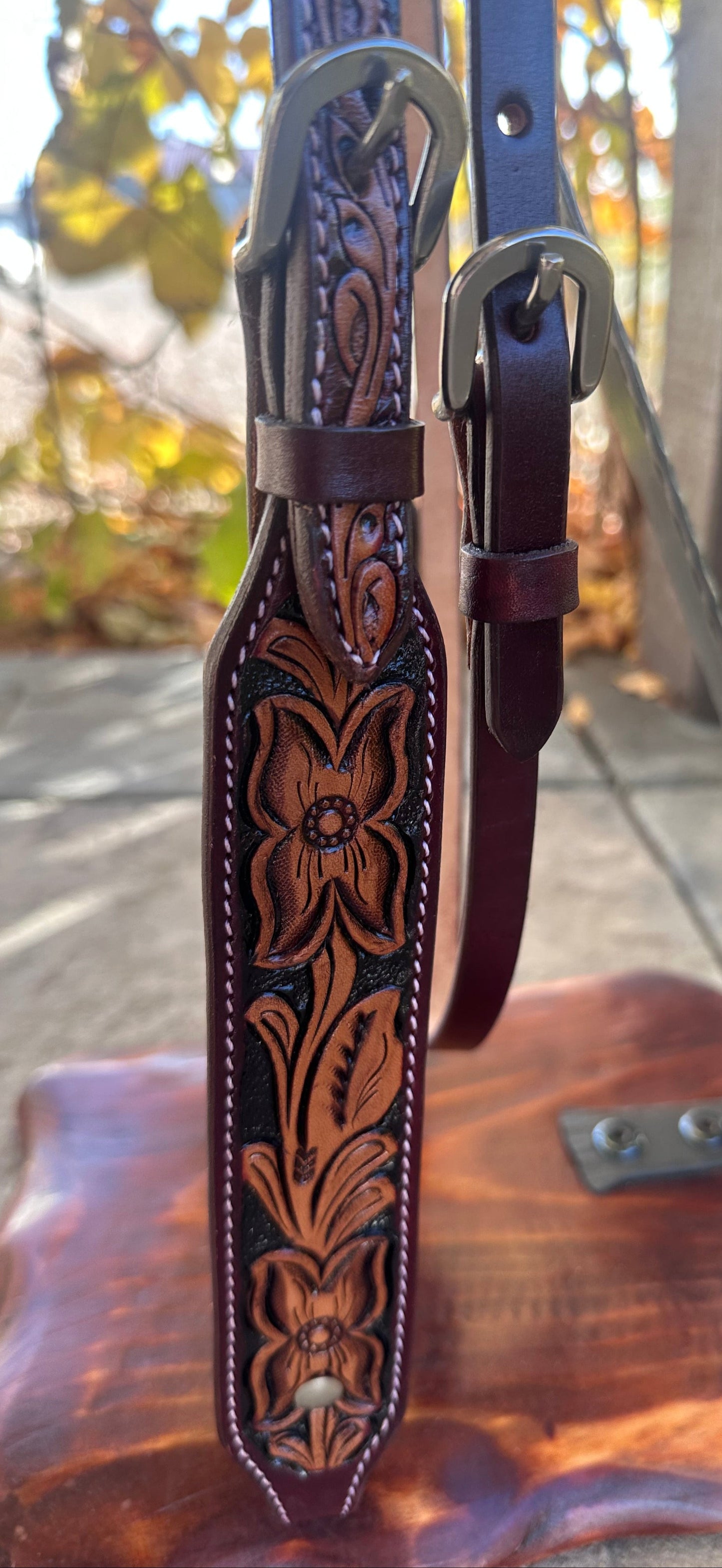 Headstall #112 - Browband Headstall Pena clara e escura