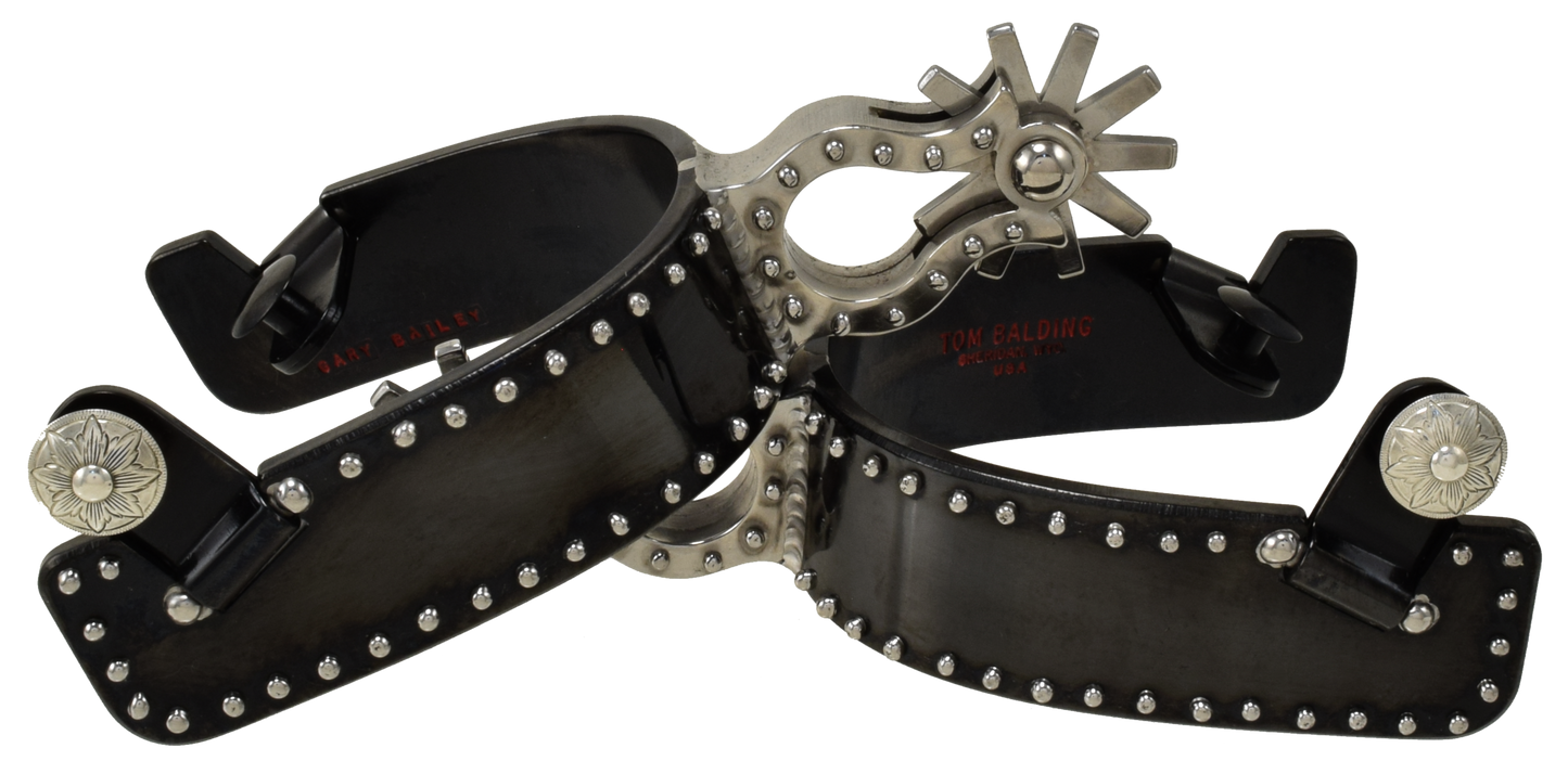 Spur Nr. 51 Texas Heelband Brown Finish mit Punkten