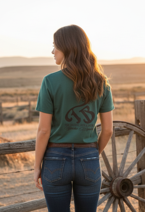 T-shirt TBBS Bella+Canvas® - Heather Forest - Tom Balding Bits & Spurs