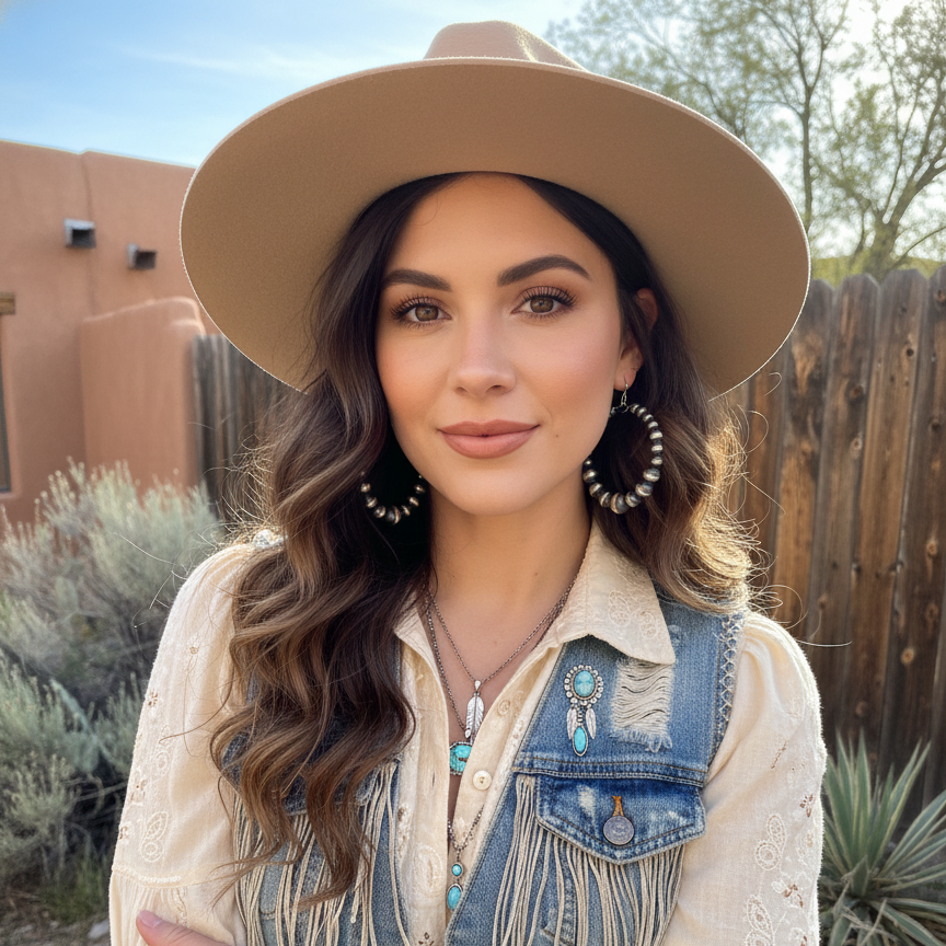 Perla Navajo e orecchini con perline turchesi