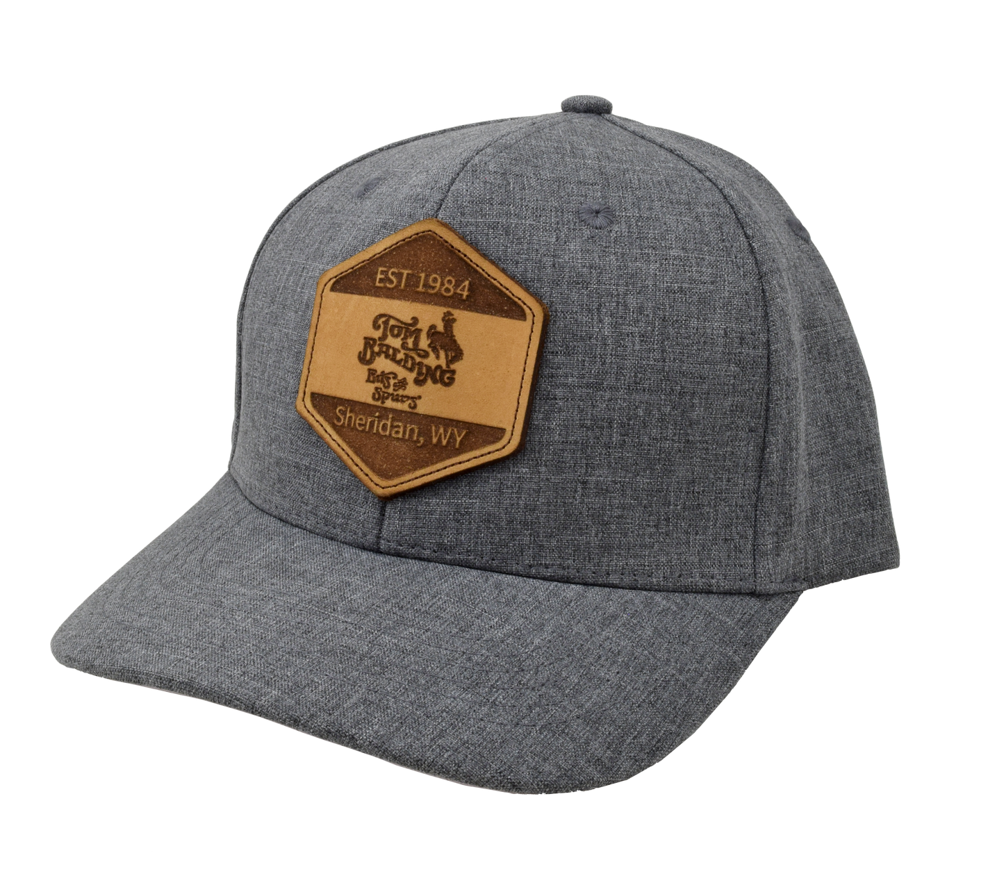 Cap #12 Leather Patch Heather Gray