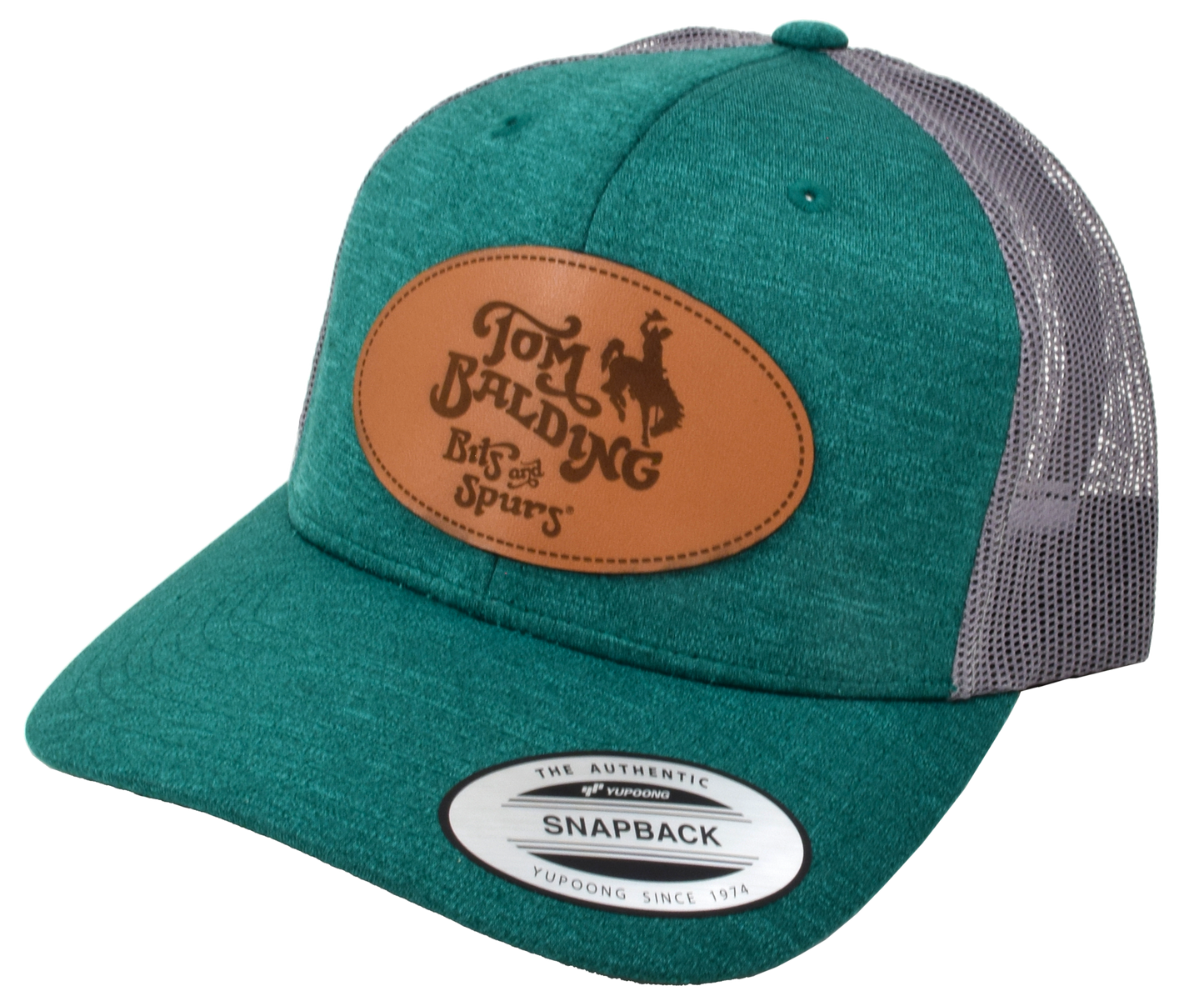 Cap #44 Zone Sonic Heather Trucker Cap with Leather Patch Classic Logo Cap