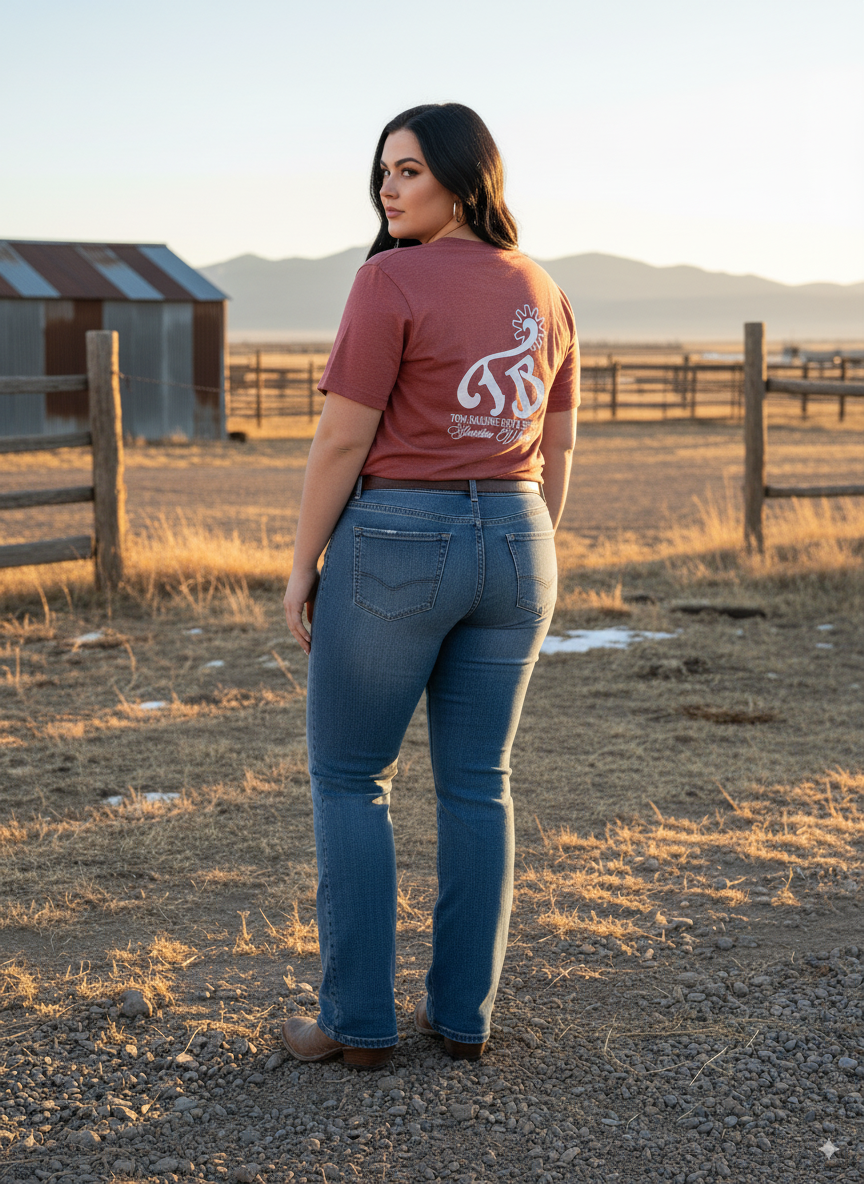 Maglietta TBBS Bella+Canvas® - Malva mélange - Tom Balding Bits & Spurs