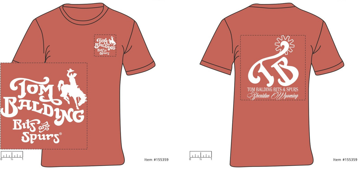 TBBS Bella+Canvas® T-Shirt - Heather Clay - Tom Balding Bits & Spurs