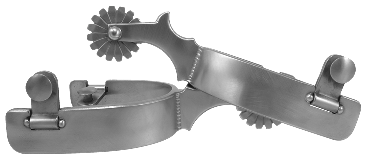 Equestrian Spur #4 Bande de style Texas avec finition satinée par Tom Balding Horse Tack