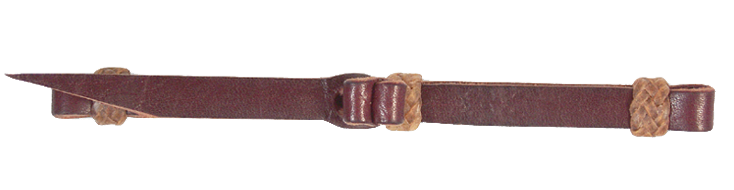 Bit Hobble #1 Brown Leather & Rawhide Braid