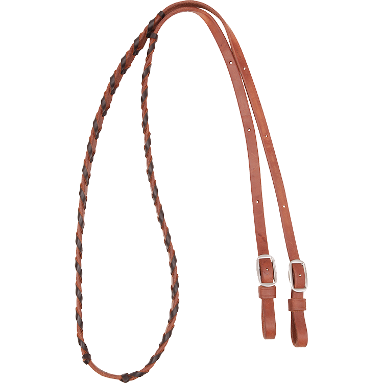 Reins - Barrel Rein With Latigo Lacing 5/8" Leather