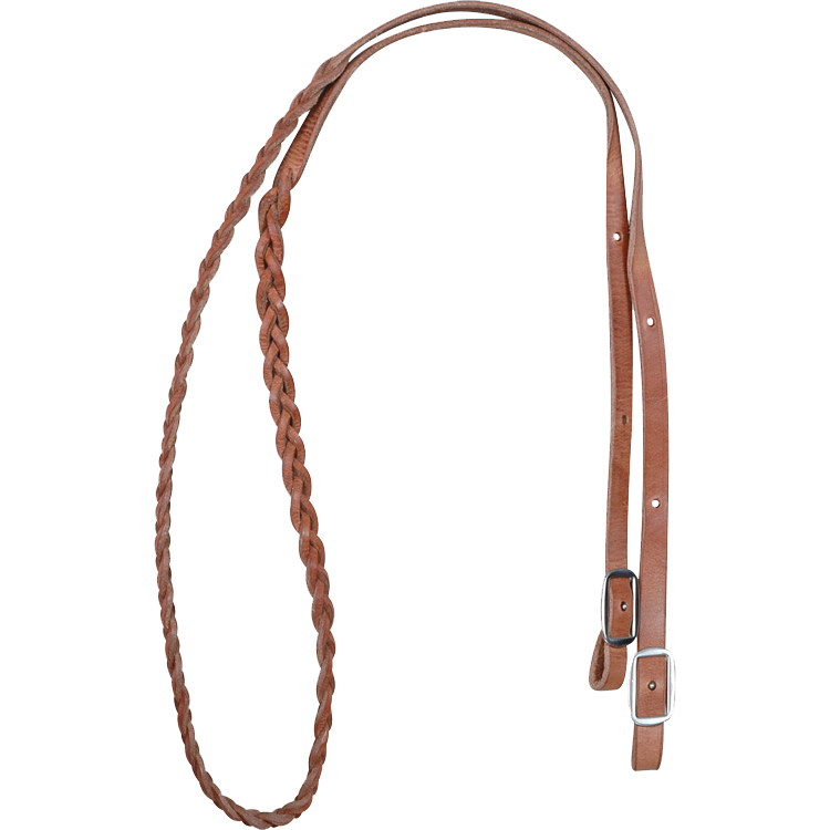 Reins - Barrel Rein Braided Leather 5/8"