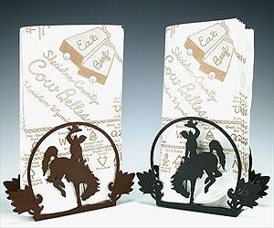 Bucking Horse Serviettenhalter mit Ausschnitt