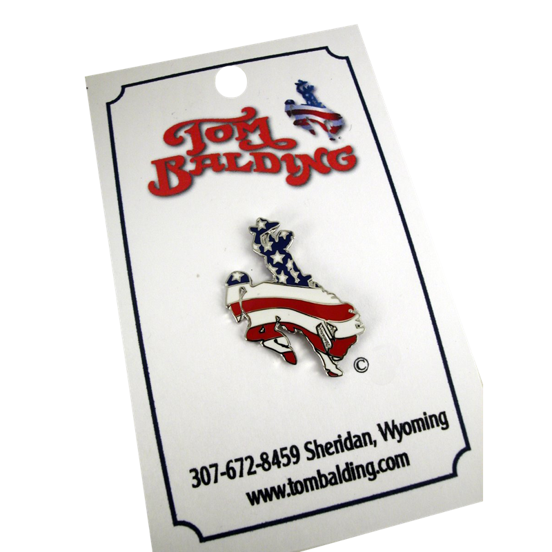 TB Patriotic Bucking Horse Pin By Tom Balding Bits & Spurs