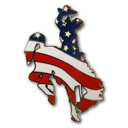 TB Patriotic Bucking Horse Pin von Tom Balding Bits & Spurs