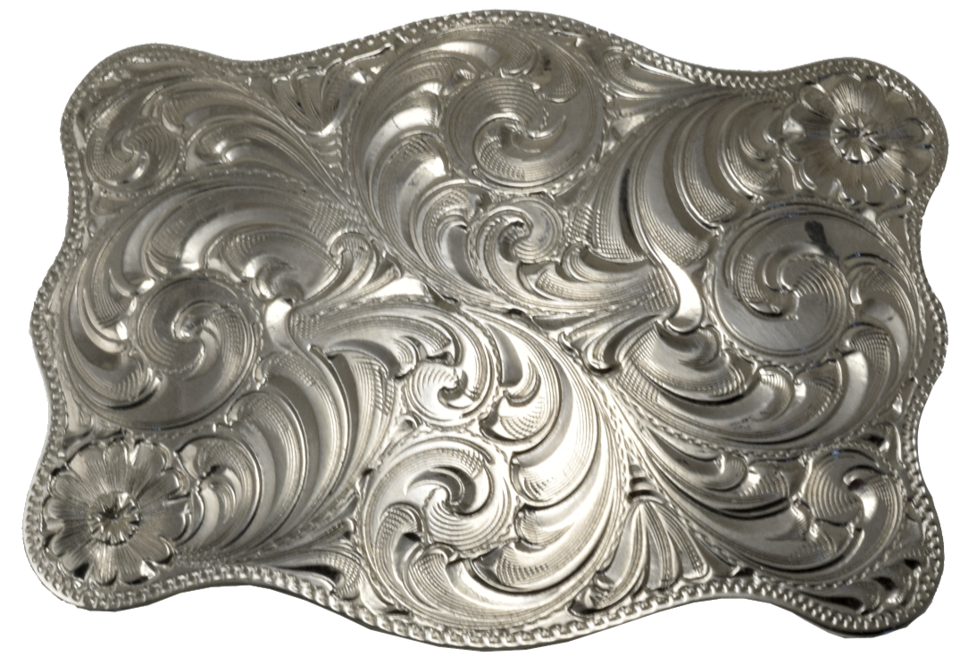 Customizable SM Scallop German Silver Belt Buckle