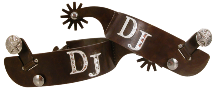 Spur Bronc n° 1-Brun avec initiales