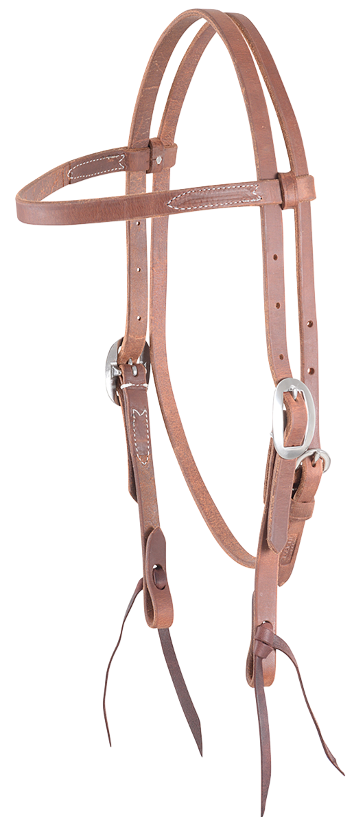 Headstall #49 - Browband Headstall Natural Skirting