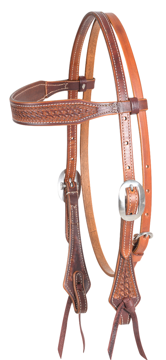 Headstall #71 - Minicesta Antiqueda Antiquada para Testeira