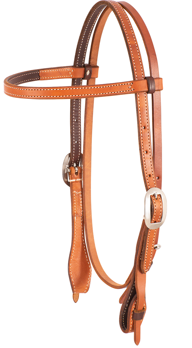 Headstall # 17 - تطويق Browband Headstall الطبيعي مع تغيير سريع