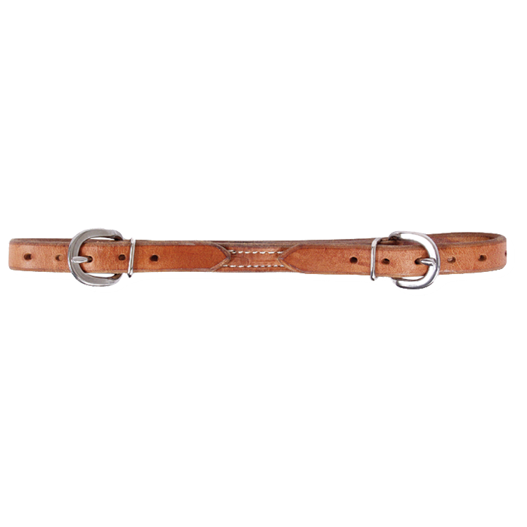 Curb Strap #8 Leather With Stainless Buckles