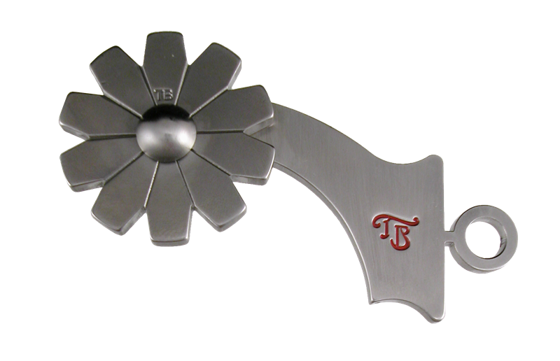 Porte-clés à tige d'éperon avec molette en V