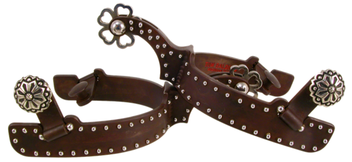 Equestrian Spur #44 Points avec finition marron par Tom Balding Horse Tack