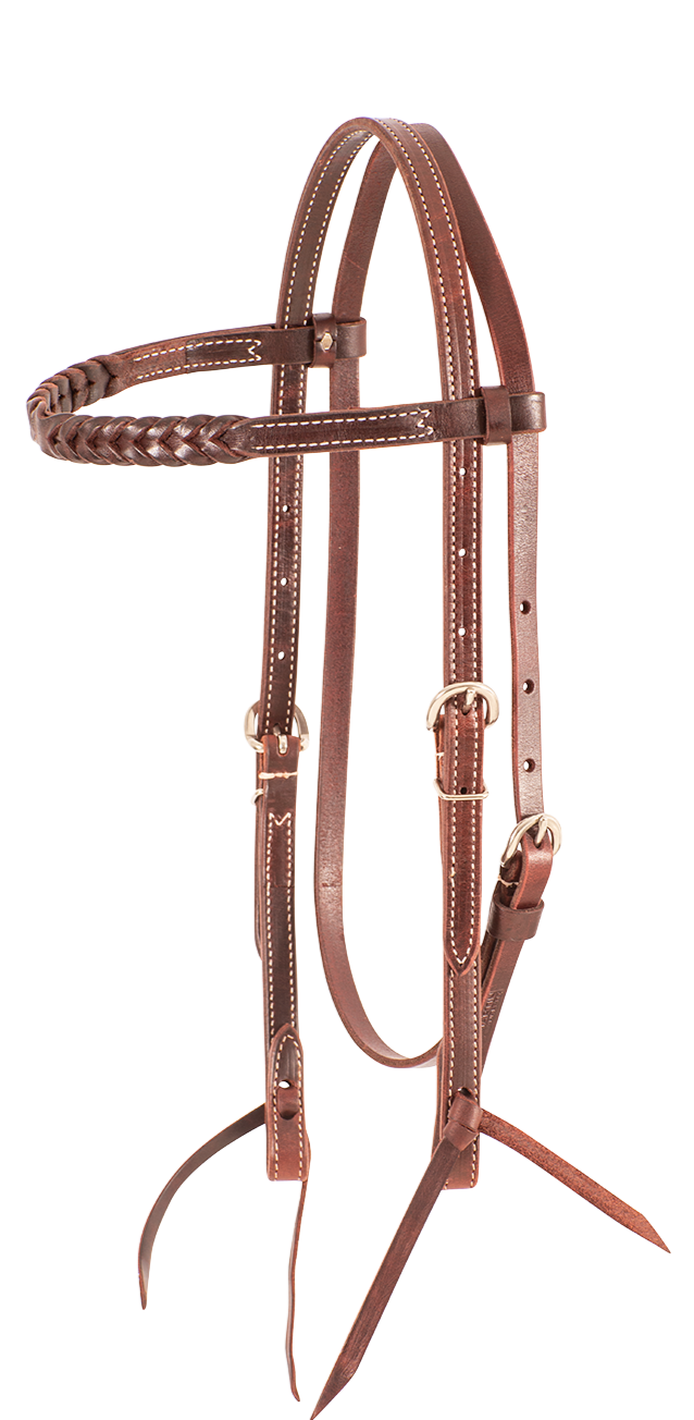 Headstall #69 - Latigo Headstall mit Blood Knots