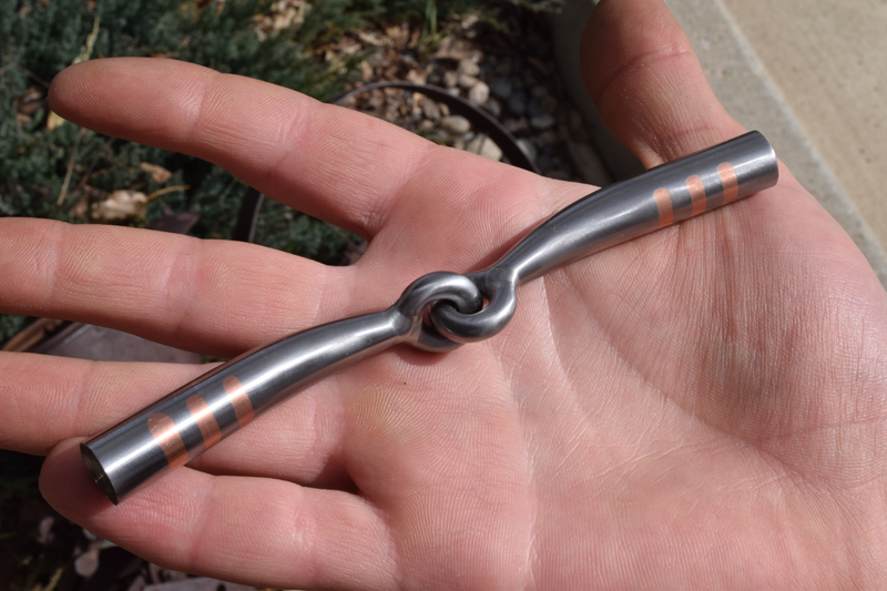 Egg Butt Snaffle Stainless with Dots Brass