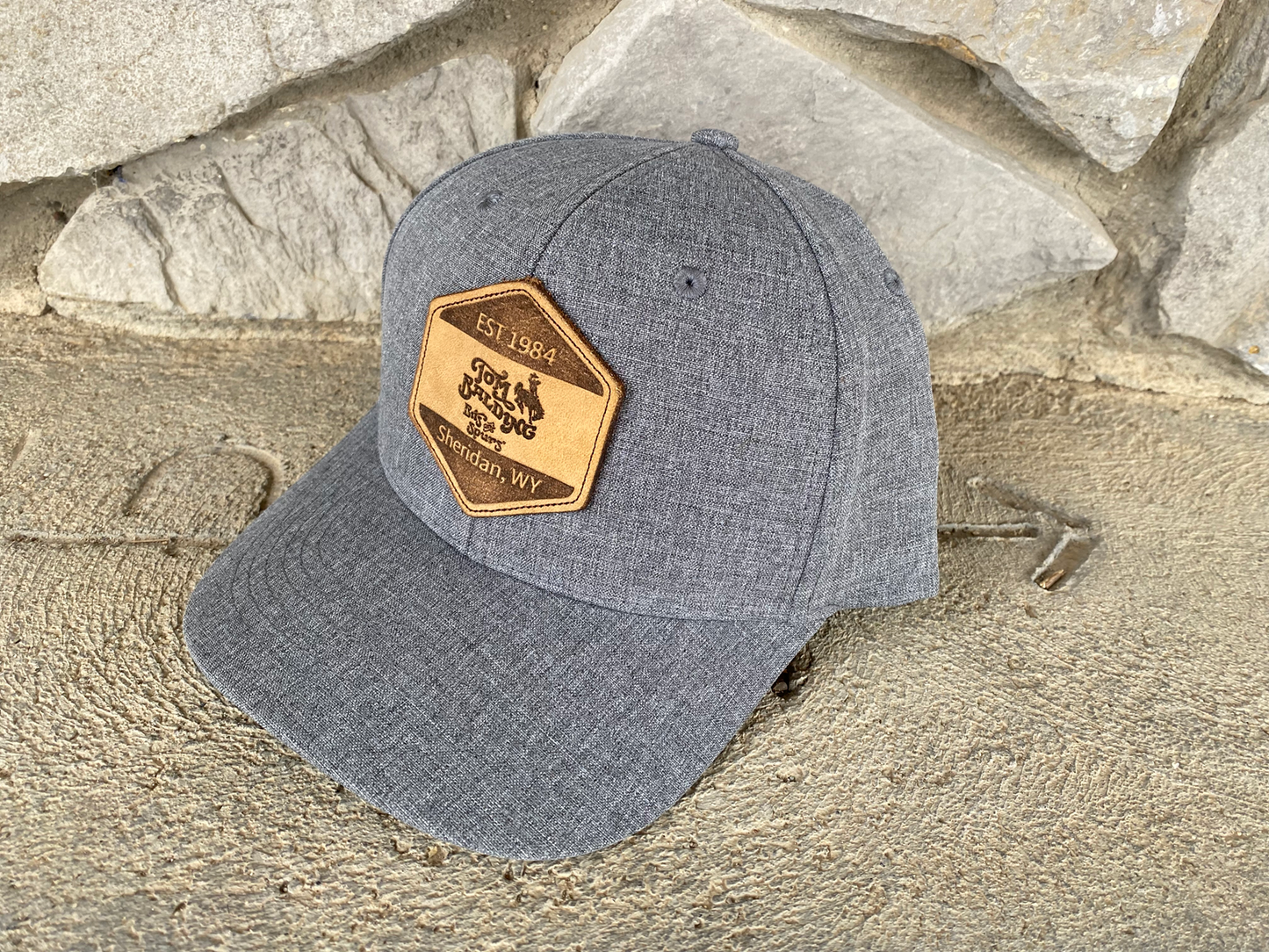 Cap #12 Lederpatch Heather Grey