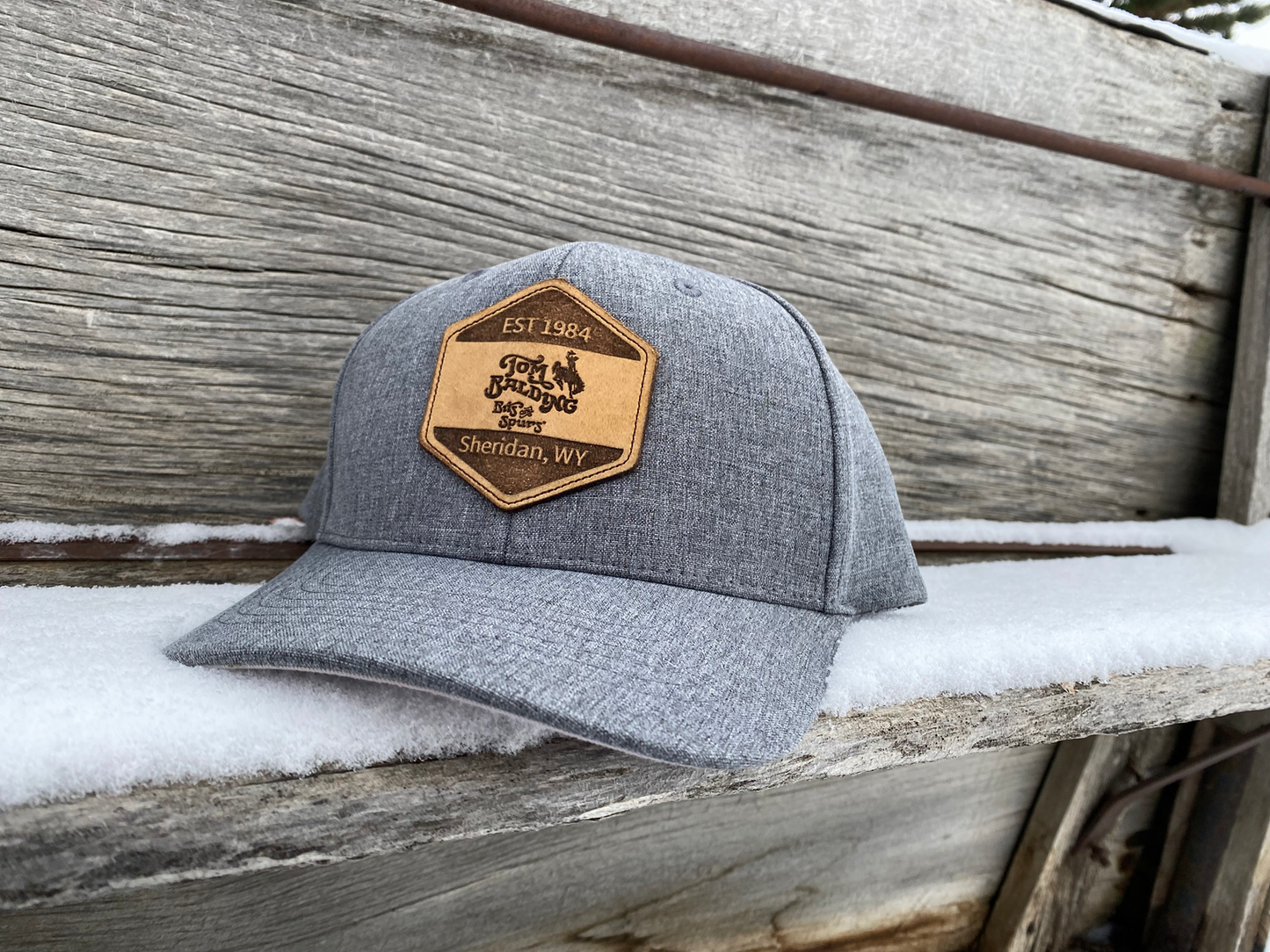 Cap #12 Lederpatch Heather Grey
