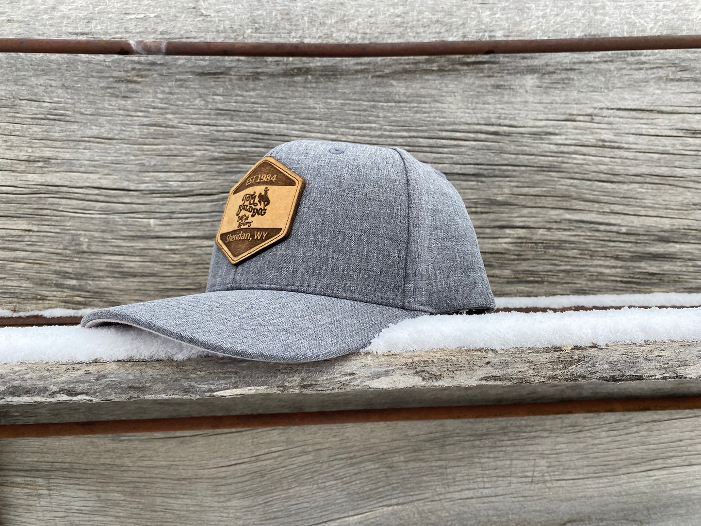 Cap #12 Lederpatch Heather Grey