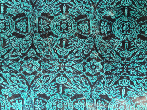 Silk Wild Rag Pattern - Lenço Matrix Teal Print