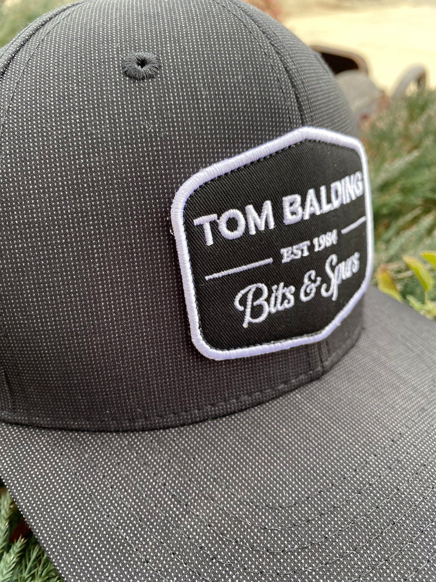 Cap #13 NEW Black Suit Herringbone with Patch Classic Cap