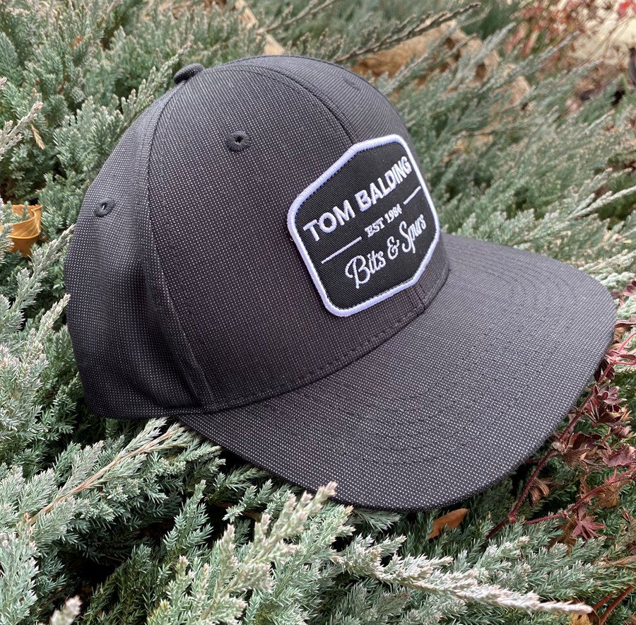 Cap #13 NEW Black Suit Herringbone with Patch Classic Cap
