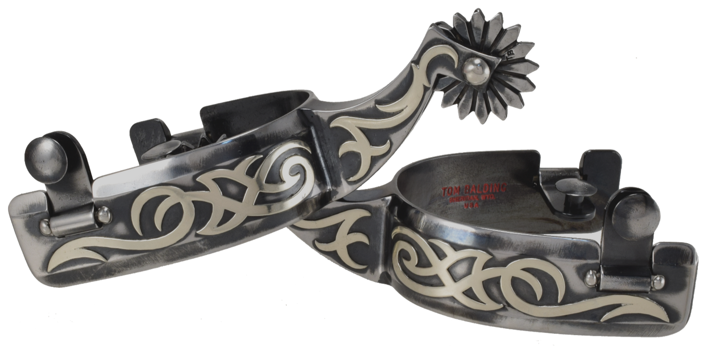 Equestrian Spur #56 Nouveau 2018 - Éperons tribaux de la série 1800 en finition antique par Tom Balding Horse Tack