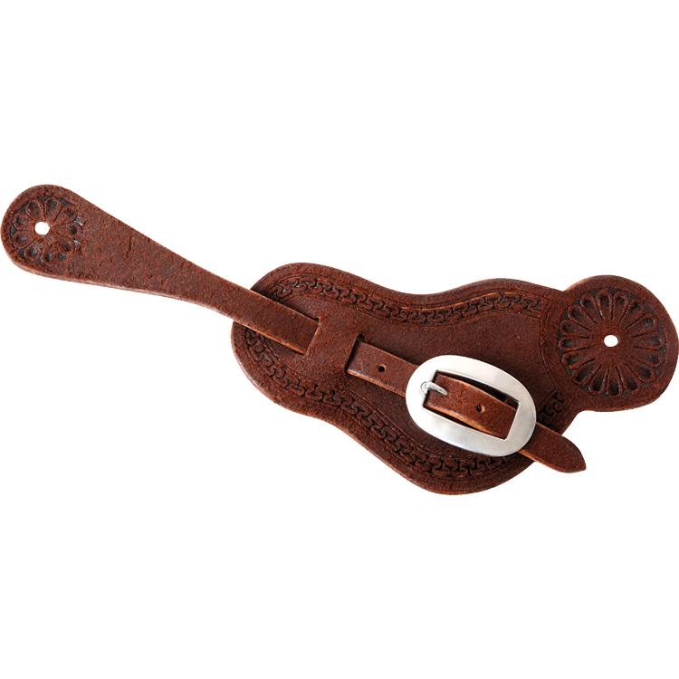 Cinturino Spur #5 In Pelle Cioccolata Con Bordo San Carlos