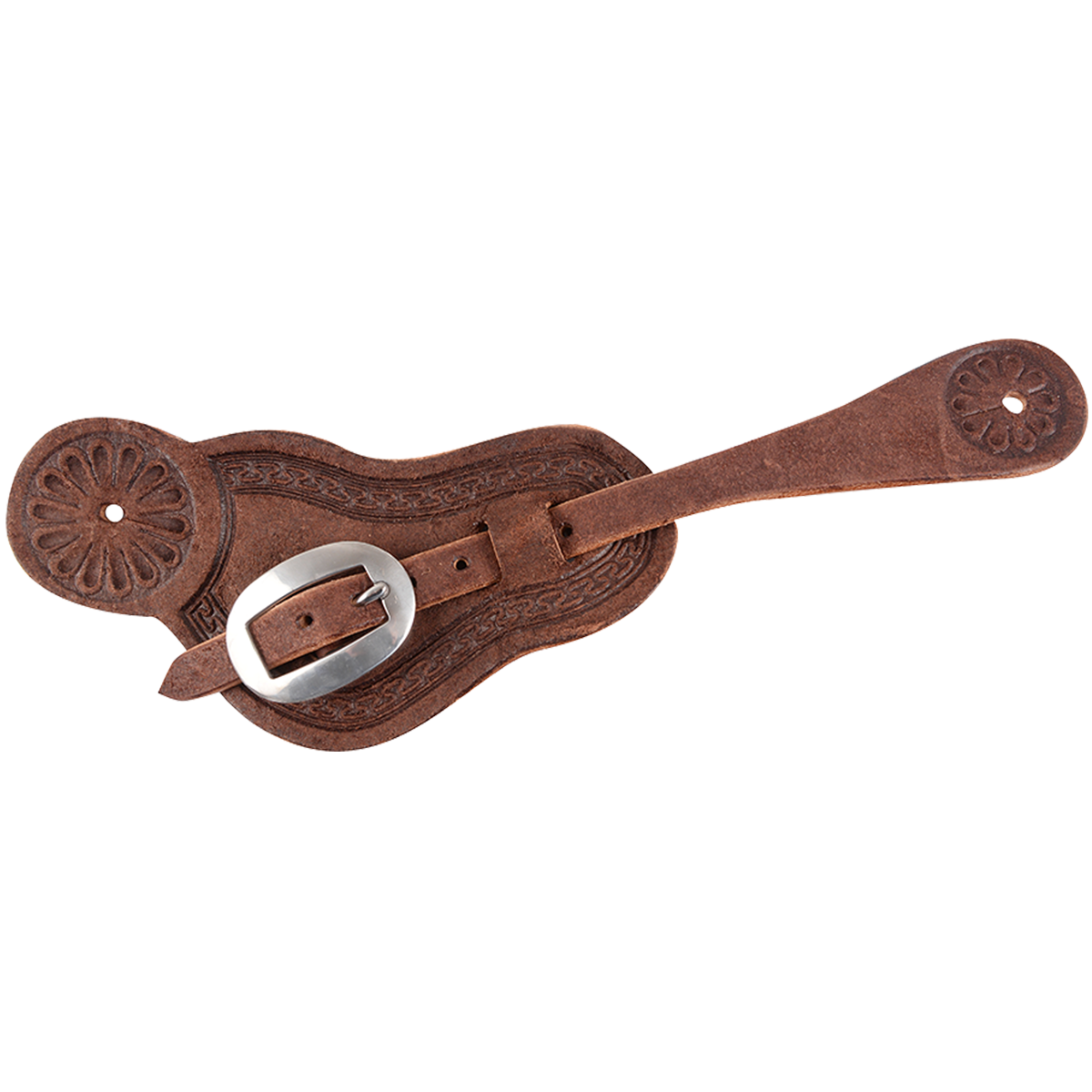 Cinturino Spur #5 In Pelle Cioccolata Con Bordo San Carlos