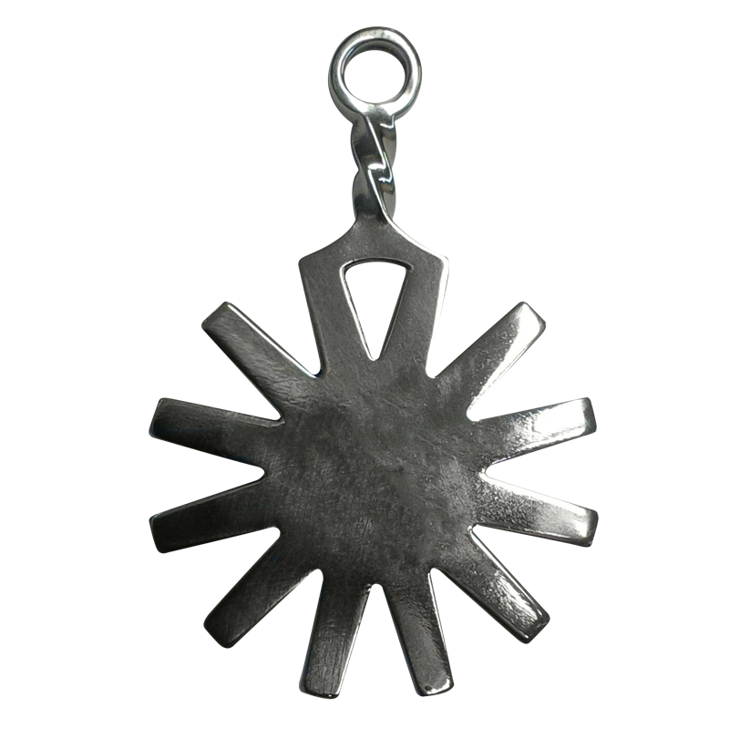 Llavero Flat Spur Rowel personalizable - Inoxidable