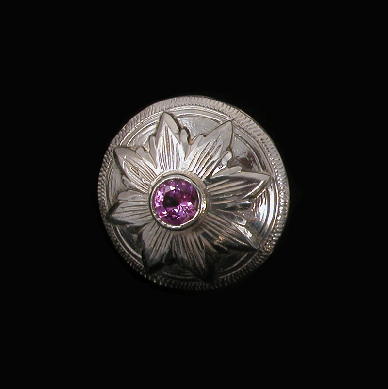 Классические серьги или подвеска Concho Flower Burst из стерлингового серебра с имитацией турмалина