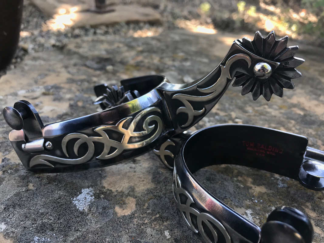 Equestrian Spur #56 Nouveau 2018 - Éperons tribaux de la série 1800 en finition antique par Tom Balding Horse Tack