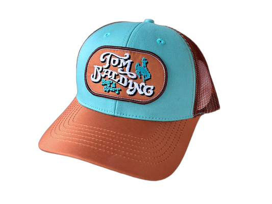 Casquette #52 NEW Burnt Orange & Turquoise avec logo classique